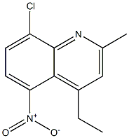 8-Chloro-4-ethyl-2-methyl-5-nitroquinoline Struktur