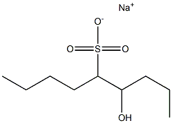 4-Hydroxynonane-5-sulfonic acid sodium salt Struktur