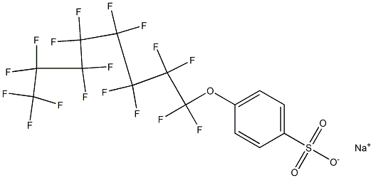 4-(Heptadecafluorooctyloxy)benzenesulfonic acid sodium salt Struktur