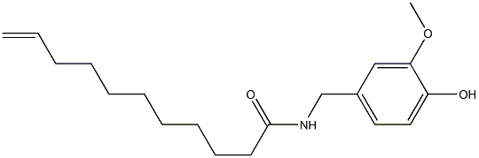 N-(4-Hydroxy-3-methoxybenzyl)-10-undecenamide Struktur