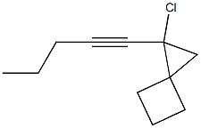 1-(1-Pentynyl)-1-chlorospiro[2.3]hexane Struktur