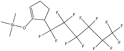 2-(Trimethylsiloxy)-3-(tridecafluorohexyl)cyclopentene Struktur