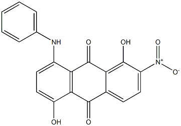 8-Anilino-1,5-dihydroxy-2-nitroanthraquinone Struktur