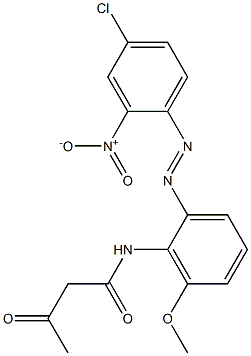 2-Acetyl-2'-(4-chloro-2-nitrophenylazo)-6'-methoxyacetanilide Struktur