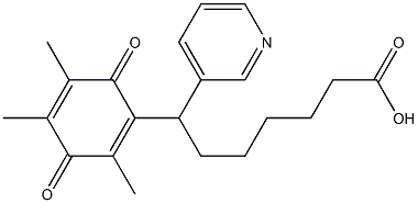 7-(2,4,5-Trimethyl-3,6-dioxo-1,4-cyclohexadienyl)-7-(3-pyridinyl)heptanoic acid Struktur