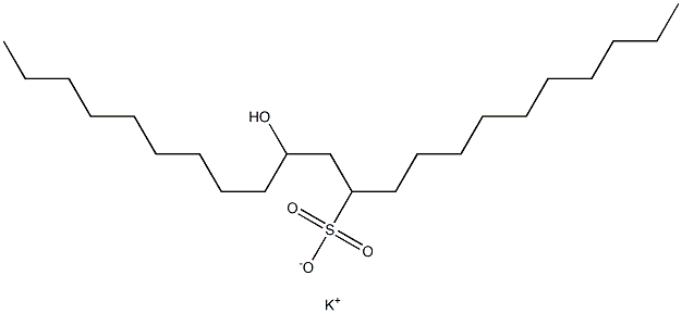 13-Hydroxydocosane-11-sulfonic acid potassium salt Struktur