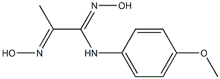 2-(Hydroxyimino)-N-(4-methoxyphenyl)propanamide oxime Struktur