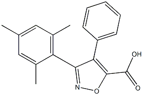 3-(2,4,6-Trimethylphenyl)-4-phenylisoxazole-5-carboxylic acid Struktur