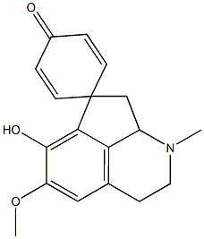 (1S)-2,3,8,8a-Tetrahydro-6-hydroxy-5-methoxy-1-methylspiro[cyclopenta[ij]isoquinoline-7(1H),1'-[2,5]cyclohexadiene]-4'-one Struktur