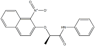 [R,(+)]-2-[(1-Nitro-2-naphtyl)oxy]-N-phenylpropionamide Struktur