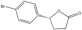 (4R)-4-Hydroxy-4-(4-bromophenyl)butanoic acid lactone Struktur