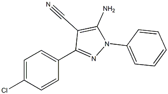 5-Amino-3-(4-chlorophenyl)-1-phenyl-1H-pyrazole-4-carbonitrile Struktur