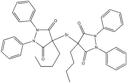 Bis(4-butyl-3,5-dioxo-1,2-diphenylpyrazolidin-4-yl)strontium Struktur