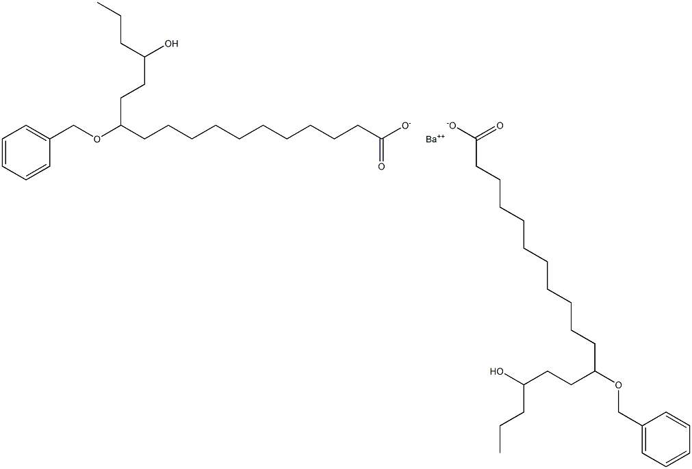 Bis(12-benzyloxy-15-hydroxystearic acid)barium salt Struktur