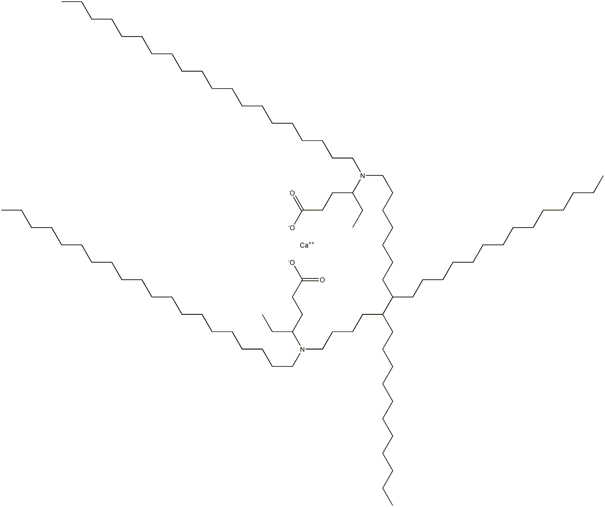 Bis[4-(diicosylamino)hexanoic acid]calcium salt Struktur