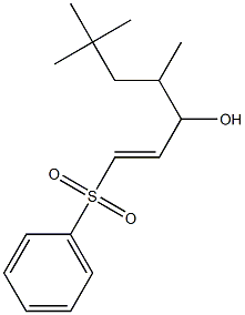 (E)-1-(Phenylsulfonyl)-4,6,6-trimethyl-1-hepten-3-ol Struktur