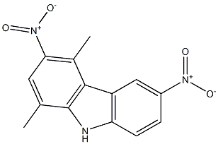 3,6-Dinitro-1,4-dimethyl-9H-carbazole Struktur