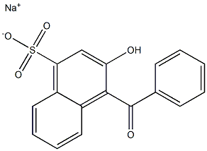 4-Benzoyl-3-hydroxy-1-naphthalenesulfonic acid sodium salt Struktur