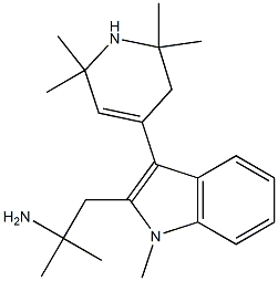 2-(2-Amino-2-methylpropyl)-1-methyl-3-(2,2,6,6-tetramethyl-1,2,3,6-tetrahydropyridin-4-yl)-1H-indole Struktur