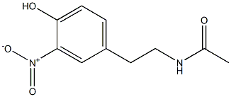 N-(3-Nitro-4-hydroxyphenethyl)acetamide Struktur