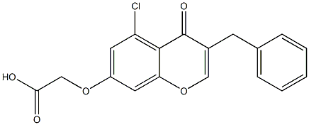 [(5-Chloro-3-benzyl-4-oxo-4H-1-benzopyran-7-yl)oxy]acetic acid Struktur