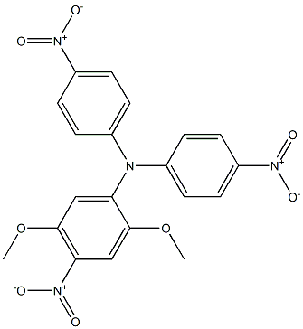 2,5-Dimethoxy-4-nitro-N,N-bis(p-nitrophenyl)aniline Struktur