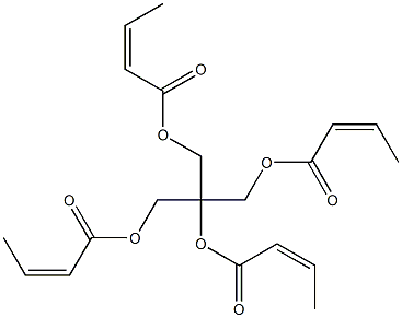 Trisisocrotonic acid 2-(isocrotonoyloxymethyl)propane-1,2,3-triyl ester Struktur