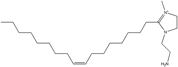 1-(2-Aminoethyl)-2-[(Z)-8-heptadecenyl]-4,5-dihydro-3-methyl-1H-imidazol-3-ium Struktur