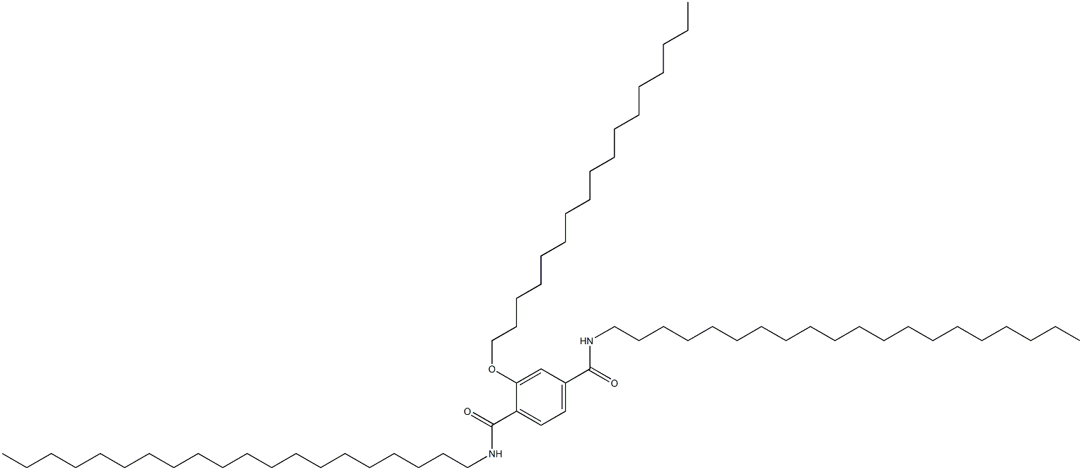 2-(Heptadecyloxy)-N,N'-diicosylterephthalamide Struktur