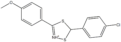 5-(4-Chlorophenyl)-3-(4-methoxyphenyl)-1,4,2-dithiazole-2-cation Struktur