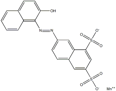 2-[(2-Hydroxy-1-naphtyl)azo]-6,8-naphthalenedisulfonic acid manganese(II) salt Struktur