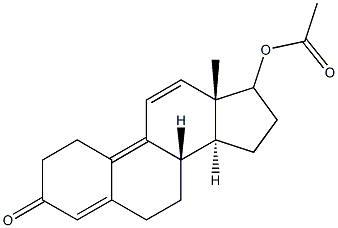 17-Acetyloxyestra-4,9,11-trien-3-one Struktur