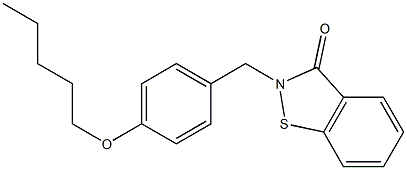 2-[4-(Pentyloxy)benzyl]-1,2-benzisothiazol-3(2H)-one Struktur