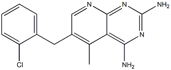 6-(2-Chlorobenzyl)-5-methylpyrido[2,3-d]pyrimidine-2,4-diamine Struktur