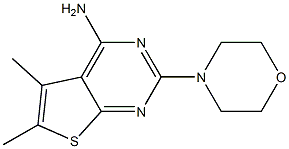 4-Amino-2-morpholino-5,6-dimethylthieno[2,3-d]pyrimidine Struktur