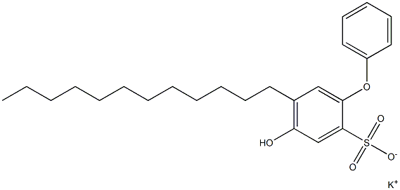 4-Hydroxy-5-dodecyl[oxybisbenzene]-2-sulfonic acid potassium salt Struktur