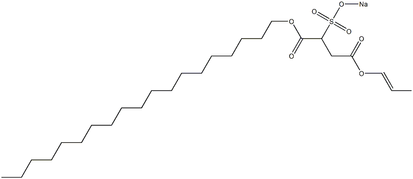 2-(Sodiosulfo)succinic acid 1-nonadecyl 4-(1-propenyl) ester Struktur