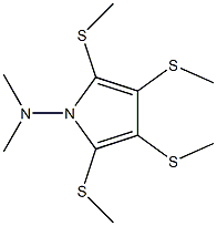 N,N-Dimethyl-2,3,4,5-tetrakis(methylthio)-1H-pyrrol-1-amine Struktur