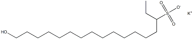 17-Hydroxyheptadecane-3-sulfonic acid potassium salt Struktur