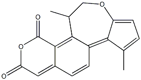 1,2-Dihydro-1,6-dimethyl-3,11-dioxanaphth[2,1-e]azulene-10,12-dione Struktur