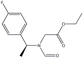 N-[(S)-1-(4-Fluorophenyl)ethyl]-N-formylglycine ethyl ester Struktur