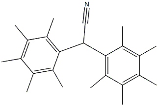 Bis(2,3,4,5,6-pentamethylphenyl)acetonitrile Struktur