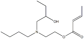 Crotonic acid 2-[N-butyl-N-(2-hydroxybutyl)amino]ethyl ester Struktur