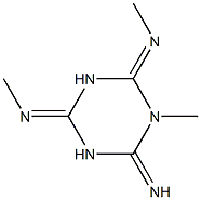 Hexahydro-1-methyl-2-imino-4,6-bis(methylimino)-1,3,5-triazine Struktur