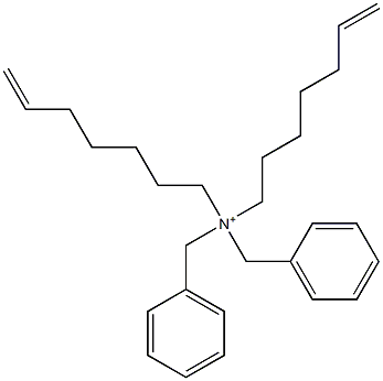 Di(6-heptenyl)dibenzylaminium Struktur