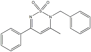 2-Benzyl-3-methyl-5-phenyl-2H-1,2,6-thiadiazine 1,1-dioxide Struktur