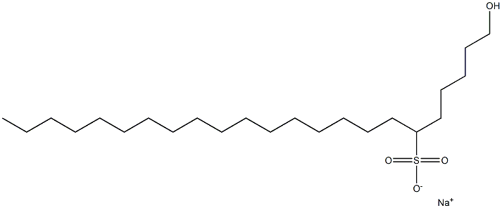 1-Hydroxytricosane-6-sulfonic acid sodium salt Struktur