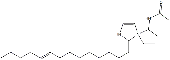 1-[1-(Acetylamino)ethyl]-1-ethyl-2-(9-tetradecenyl)-4-imidazoline-1-ium Struktur