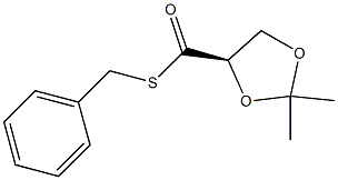 (4R)-2,2-Dimethyl-1,3-dioxolane-4-thiocarboxylic acid S-benzyl ester Struktur