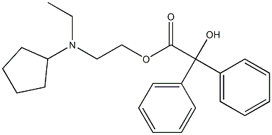 Benzilic acid 2-(cyclopentylethylamino)ethyl ester Struktur